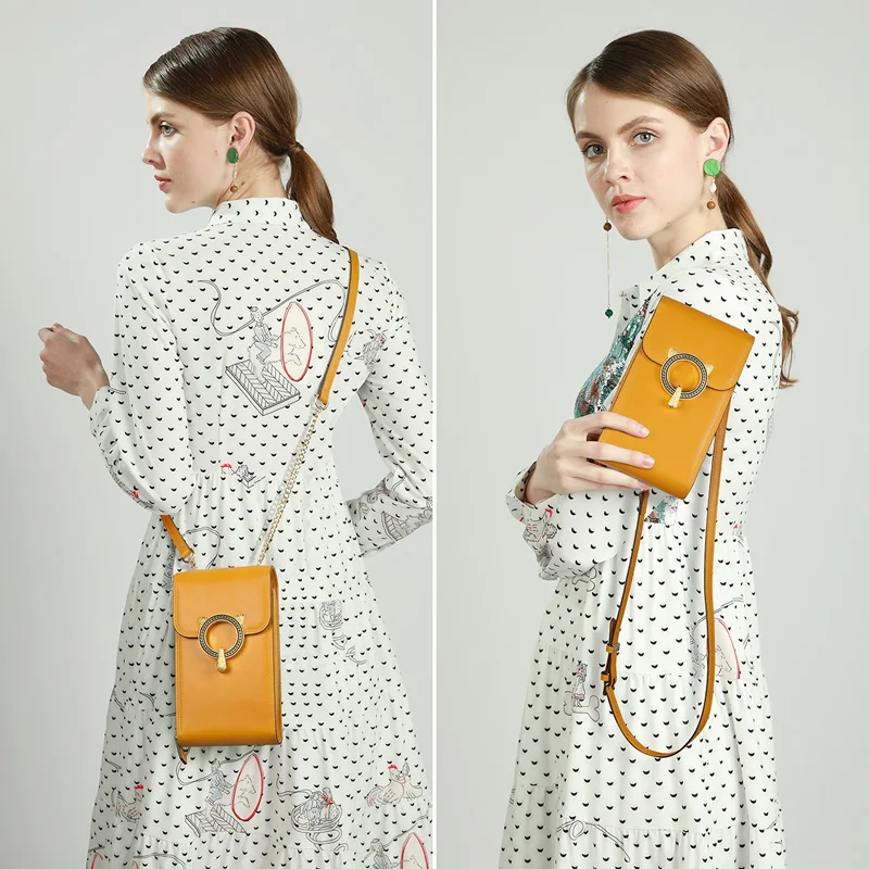 FOXER Women Cellphone Bags Girl Mini Crossbody Bag High Quality Small Flap Fashion Female Shoulder Bag Lady Phone Bag Qute Bags