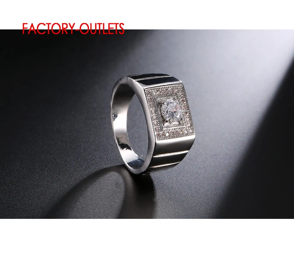 Top Quality Pretty Wide Band Wedding/Party Ring With Full Crystal For Women/Men 925 Fashion Jewelry Rings | Украшения и
