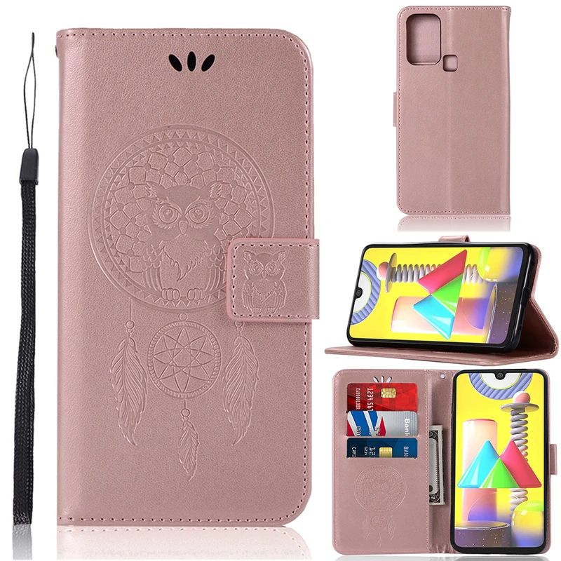 

Phone Bag Case For Samsung Galaxy M31 Cover Owl Flip Leather Wallet Case For Samsung Galaxy M31 Case For Samsung M31 Full Bag