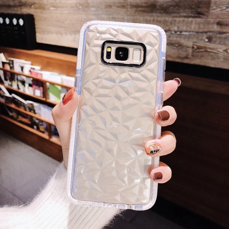 Двухслойный противоударный Прозрачный чехол для Samsung Galaxy S10 S8 S9 Plus S10e Note 9