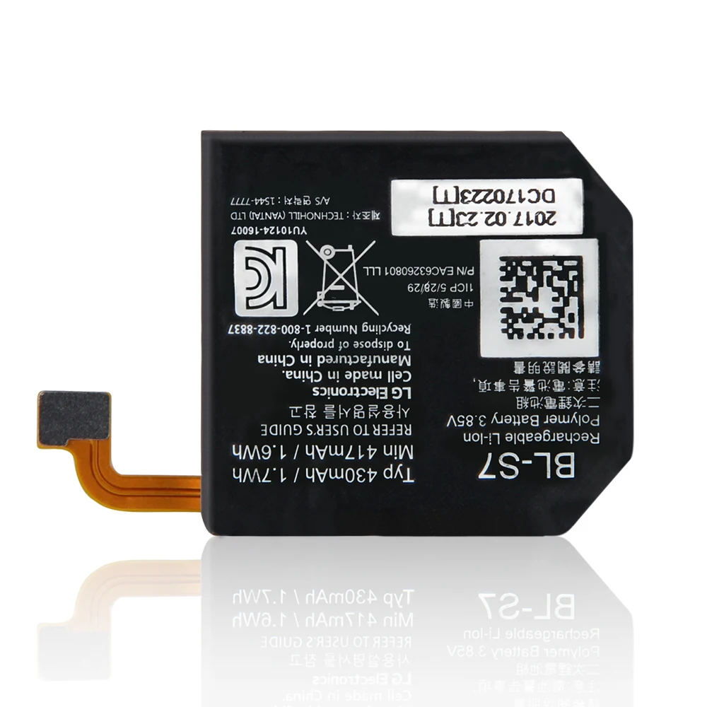 Оригинальная заменяемая батарея BL-S7 для умных часов LG Watch Sport W281 W280 W280A (AT&T) настоящая +инструменты 430mAh.