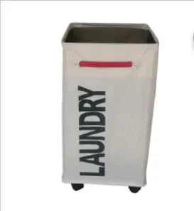 Red handle SHUSHI корзина для белья и грязной одежды складная корзина для хранения с колесом для офиса водонепроницаемый Оксфорд ванная комната корзина для белья - Цвет: Red handle