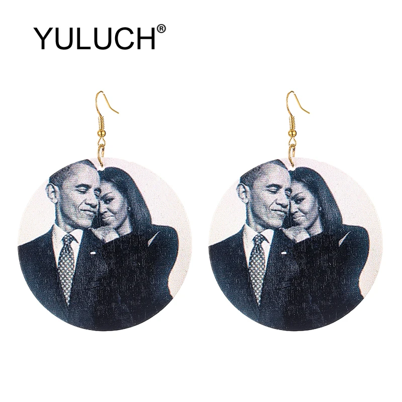Этнические Круглые Подвесные серьги YULUCH из натурального дерева в африканском
