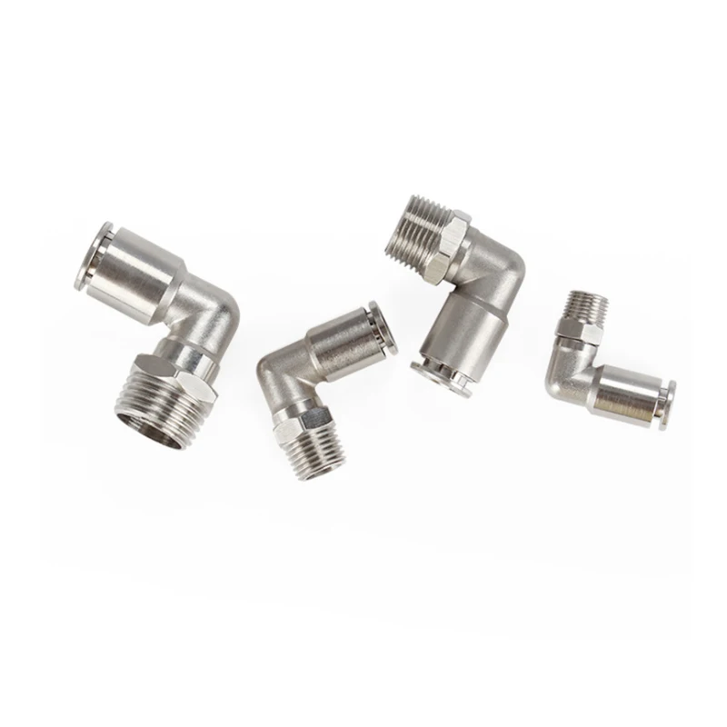 Фитинги пневматические с никелированным латунным нажимным быстроразъемным