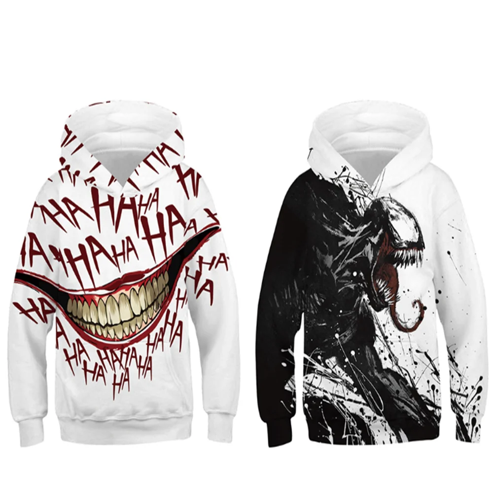 Детская одежда толстовки с 3D принтом Веном для маленьких мальчиков и девочек