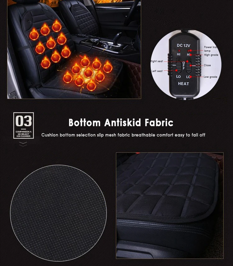 Heated Car Seat Cushion Cover Auto 12V Heating Heater Warmer Pad Winter Blue Durable Accessories Interior | Автомобили и