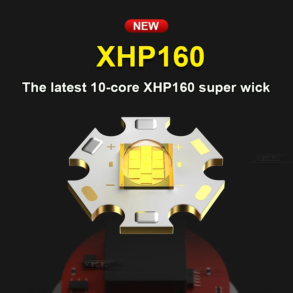 Comprar 2000000LM XHP160 Linterna Led Más Potente Luz De Antorcha Xhp90 Luz De Flash Táctica Recargable 18650 Linterna Led Cree Xhp50