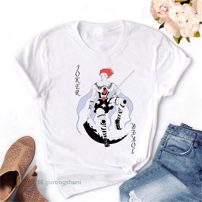 

t-shirt women anime Hunter XHunter Hisoka Morow HxH print funny Tee shirt femme high quality tops summer Female streetwear