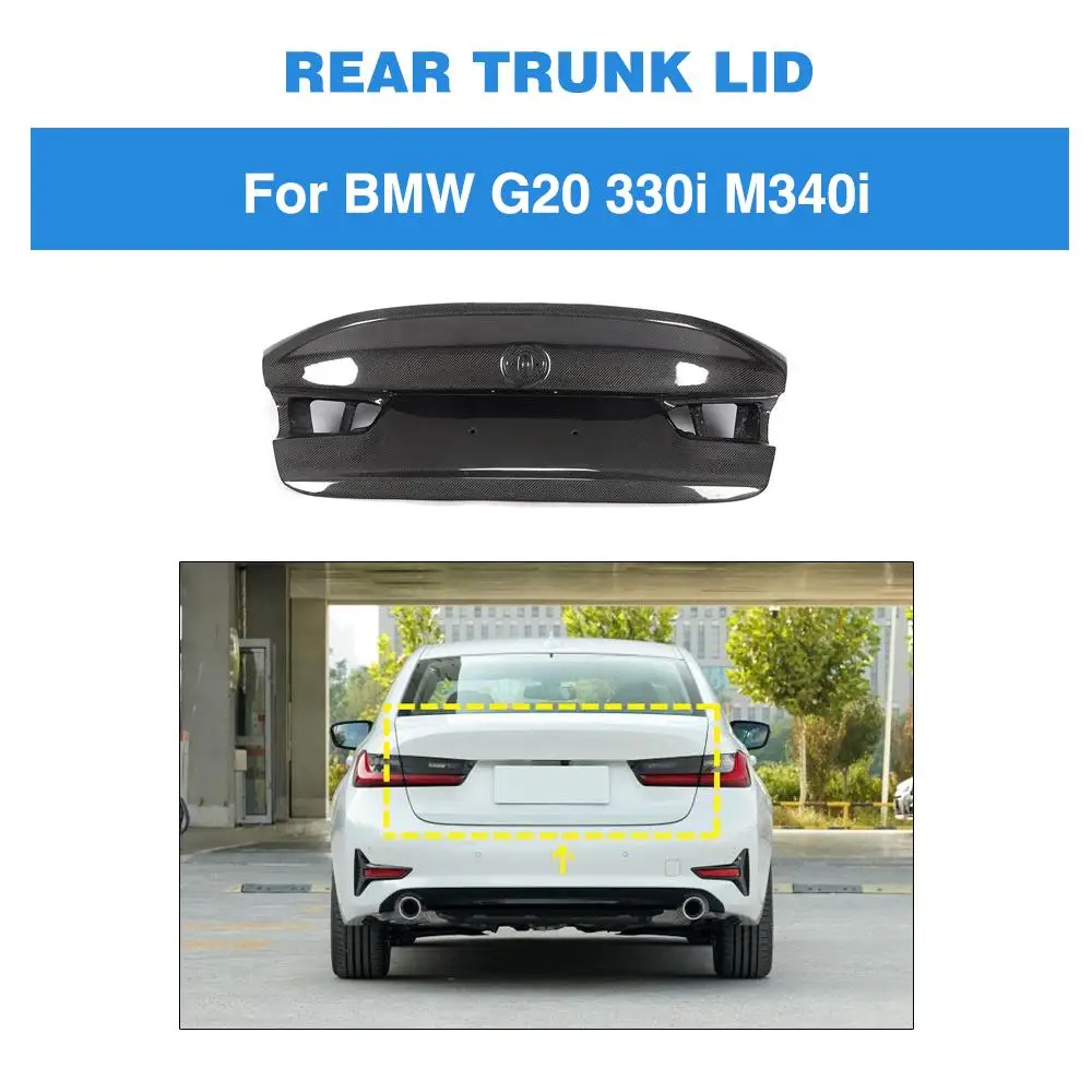 

Задняя Крышка багажника Tunk для BMW 3 серии G20 Standard M Sport 2018 2019 2020, задний спойлер из углеродного волокна для багажника