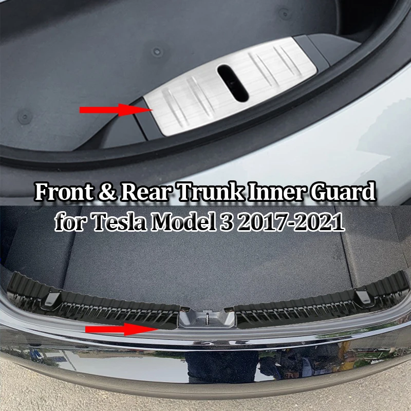 Внутренняя защита багажника автомобиля для Tesla Model 3 2017-2021 передний и задний