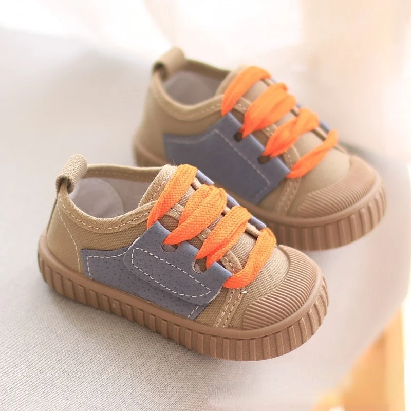 CAPSELLA KIDS Canvas Shoes Spring Boys Girls Breathable Shoes Toddlers Children Sneakers Infant Soft Sole Running Shoes 18-27