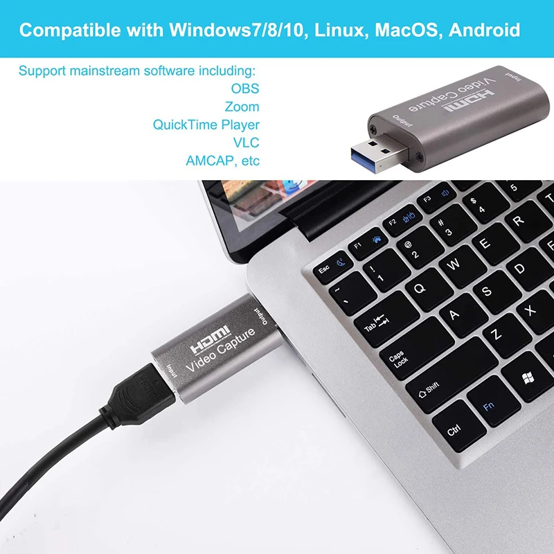 Карта видеозахвата HDMI-USB 1080P 60Fps запись через DSLR видеокамеру экшн-камеры |
