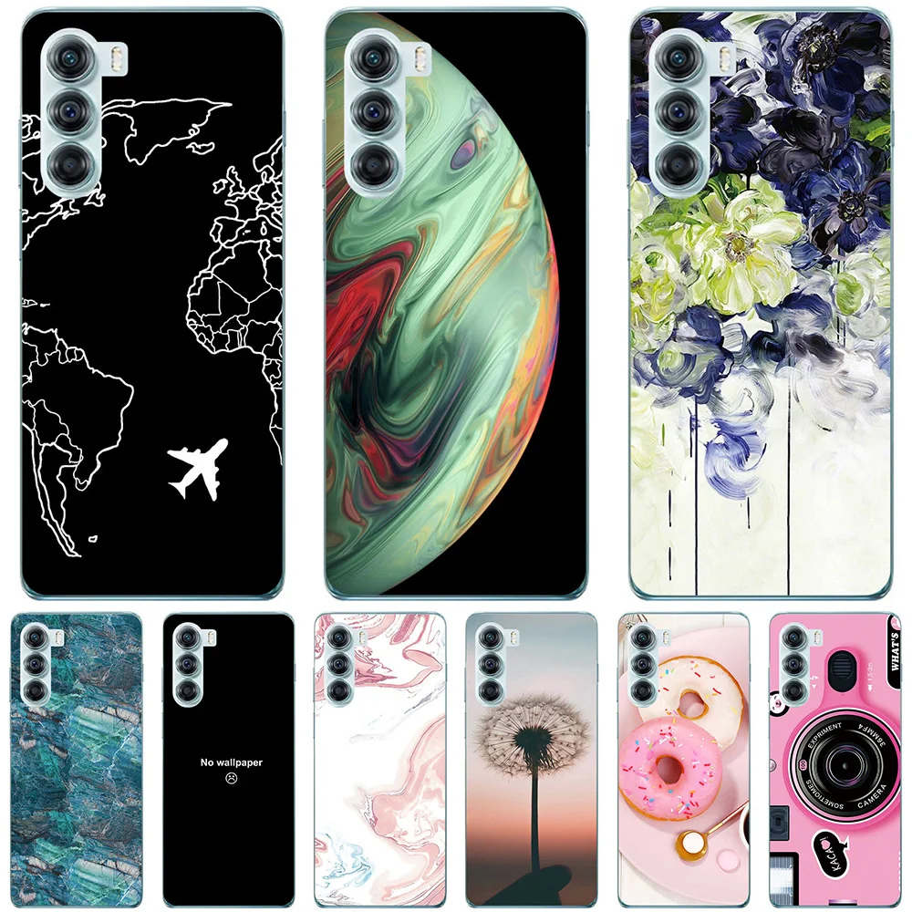 

Чехлы и чехлы для телефонов Motorola Edge S30 2021 6,8 дюйма, Мягкий Силиконовый Модный мраморный чехол с рисунком для струйной печати