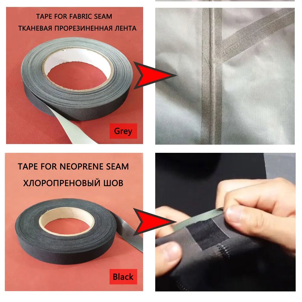 Waterproof Iron On Seam Sealing  Fabric Fusing Adhesive Repair Tape for Wetsuit Marine Suit Wader Rain Jacket Pants Ski Clothing