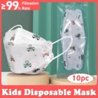 Шарф флаг для костюмированной вечеринки 10 шт. 4 слоя Одноразовые детская модная футболка с принтом дизайнерские многоразовые бандана праздничный карнавальный аксессуаров милый поросенок