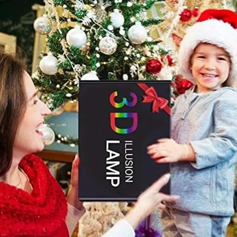 3D цветочный горшок иллюзионная лампа ночники 3 акриловых пластины сенсорное