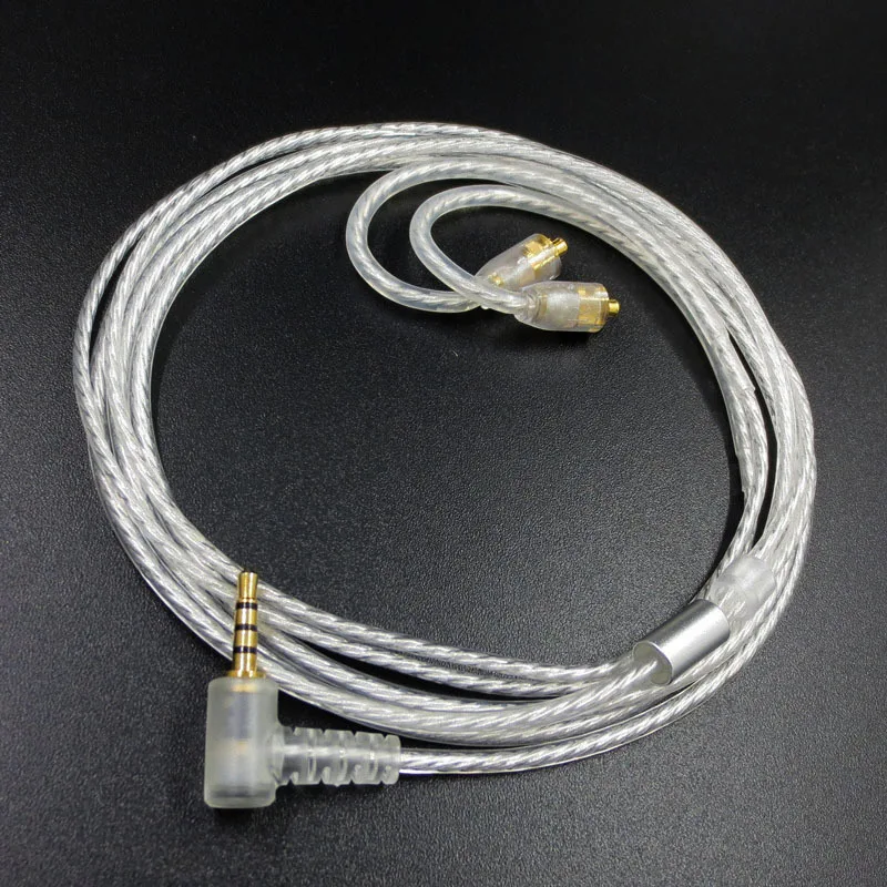 

2.5mm MMCX Silver Plated Headphone Balance Cable fo ririve AK240 Shure SE215 535 UE900 Headphone HIFI Upgrade Line 1.2M
