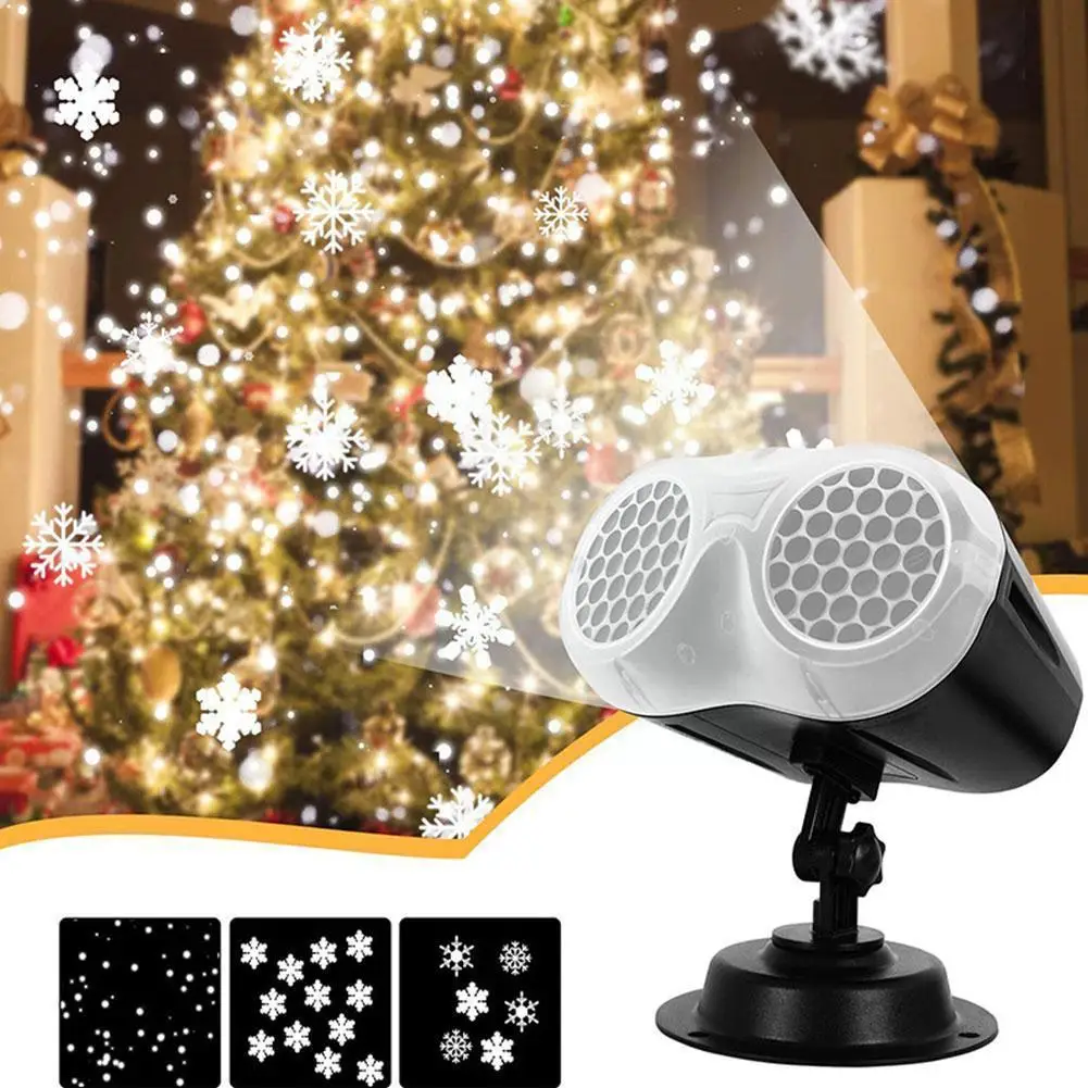 

Christmas Snowflake Light Remote Control Led Holographic Holiday Night Light Decoration Projector Timer Wedding Function O5X1