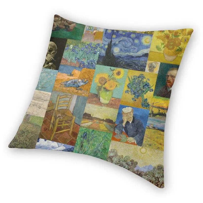 Яркая наволочка с рисунком Винсента Ван Гога коллажа украшение для подушки 3D
