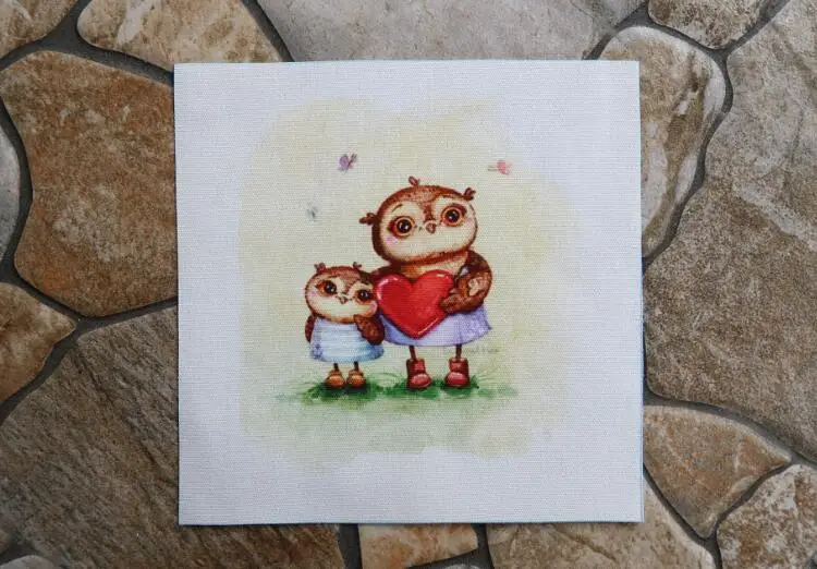 6 шт. ночное хлопковое белье Сова покрашенного вручную живопись цифровые