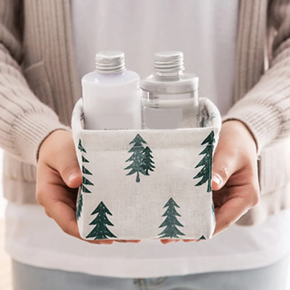 Настольный держатель для всякой всячины 1 шт. хлопковая и льняная корзина