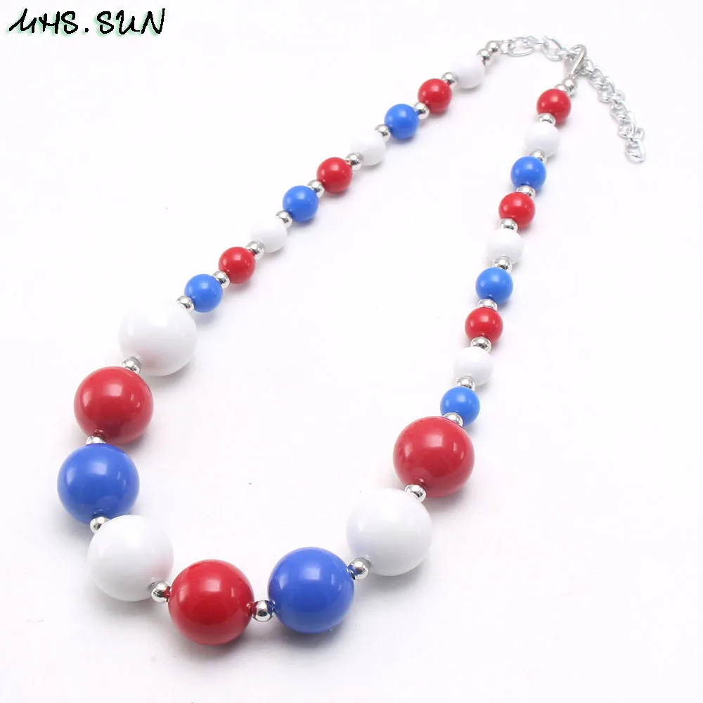 Модное детское ожерелье MHS.SUN с крупными цветными бусинами для девочек и