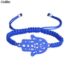 Браслет ручной работы Хамса Фатима для женщин и мужчин, плетеный браслет ручной работы, регулируемый винтажный дружеский браслет, ювелирные изделия