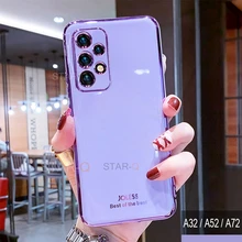 Luxury Plating Mirror Phone Case For Samsung Galaxy A72 A52 A32 4G 5G A53 Galaxi A 72 52 32 2021 Soft Silicone Camera Full Cover