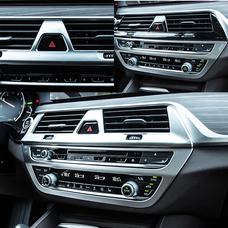 Хромированная панель центральные кнопки CD рамка Крышка отделка для BMW 5 серии G30 G31