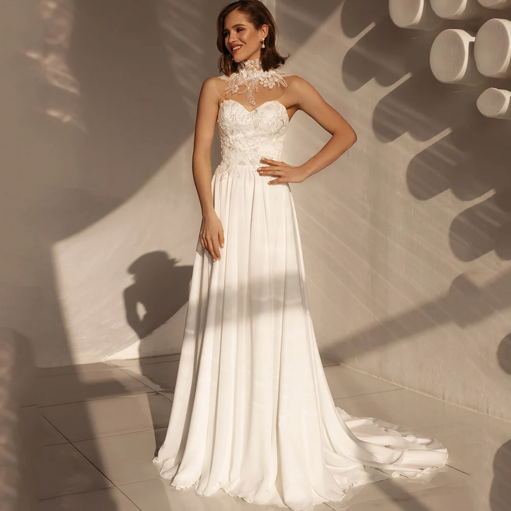 

Sweetheart Wedding Dresses White Off Shoulder Lace Up свадебное платье 2021 Soft Satin vestidos de novia A-Line Bridal Gowns