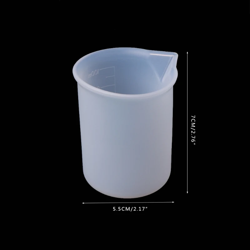 

100ml Measuring Cup Silicone Resin Glue Tools Jewelry Making Handmade Craft DIY