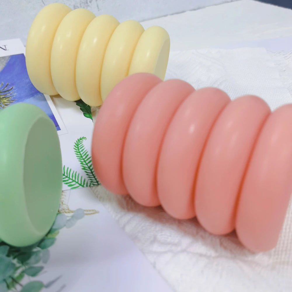 Форма для мыла с геометрическим цилиндром овальным стержнем силиконовая форма