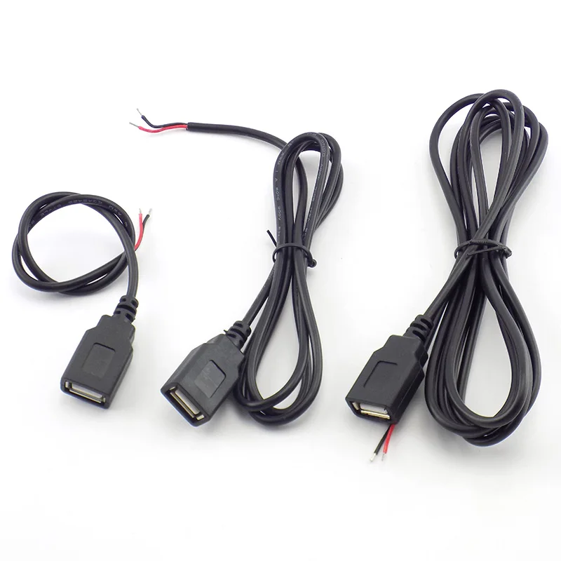 50 шт. 4-контактный Micro USB 2 0 Штекерный женский кабель 4 провода зарядный шнур для