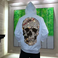 new hot sell male hoody skull rhombus letters design style diamond mens hoodies fashion thickening super extra large