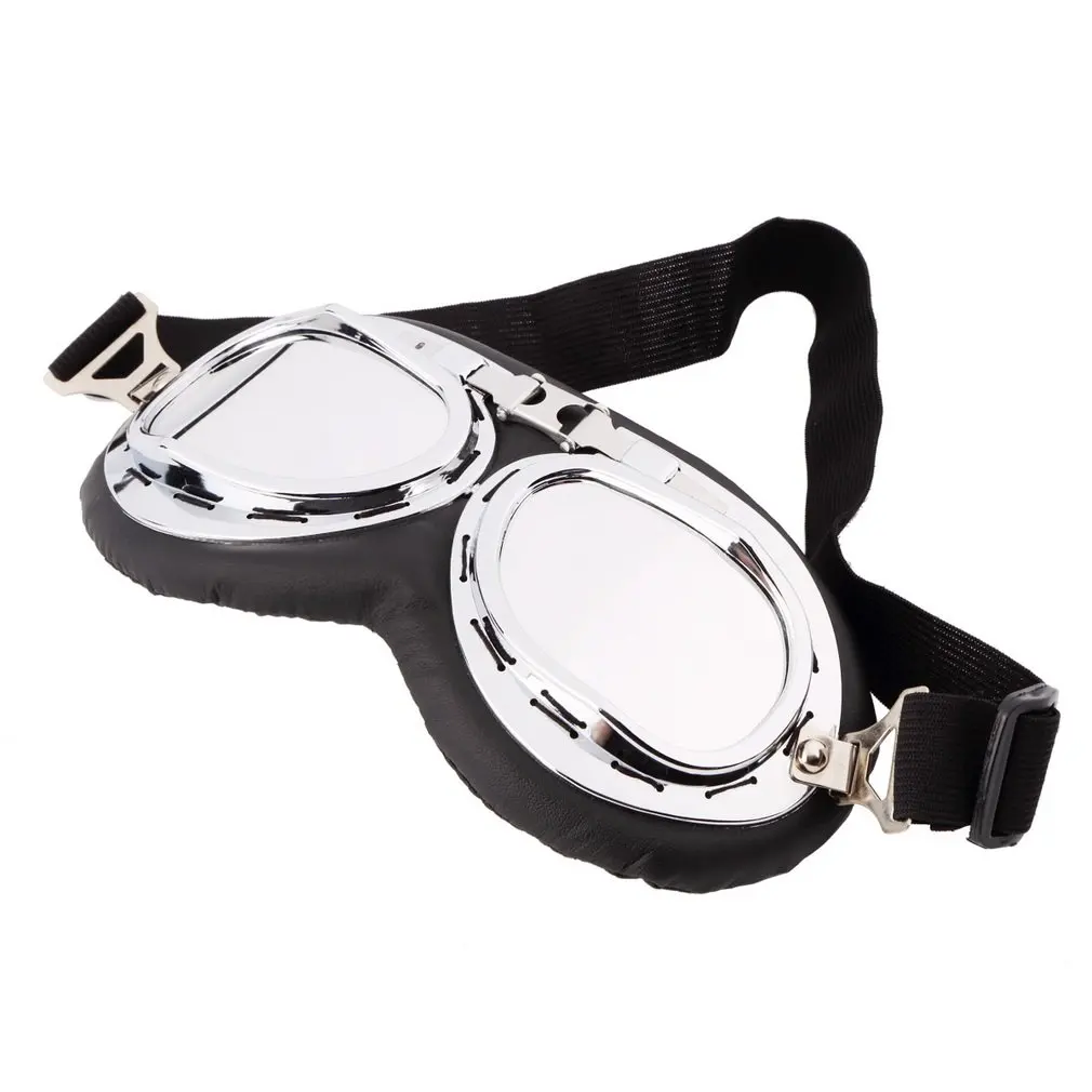 

Anti-UV Vintage Motorcycle Goggles Pilot Biker Helmet Sunglasses Scooter Cruiser ATV Glasses Off-Road Motocross Racing Eyewear