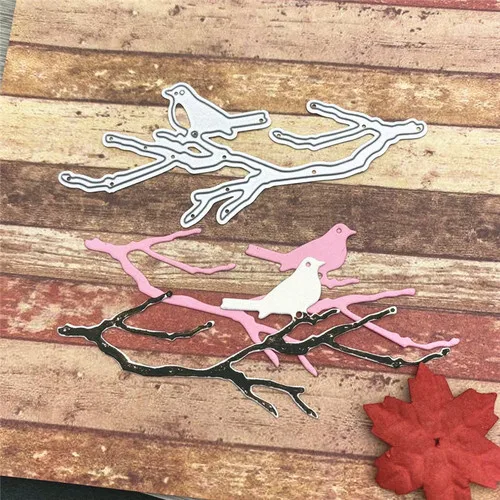 

2020 New Branch bird Metal Cutting Dies for Card Making DIY Craft Die Cut Stencil