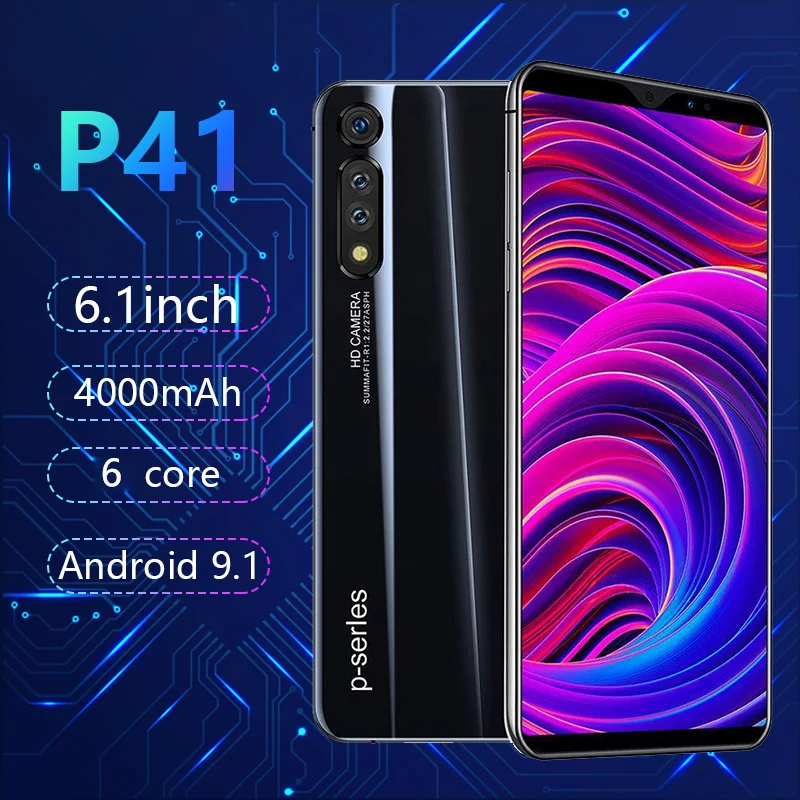 

SOYES P41 Global Version Android 9.1 Mobile Phones Hexa Core Face ID 6.1 Inch Full Screen 8MP 16GB Smartphone 4000mAh 2 SIM Card