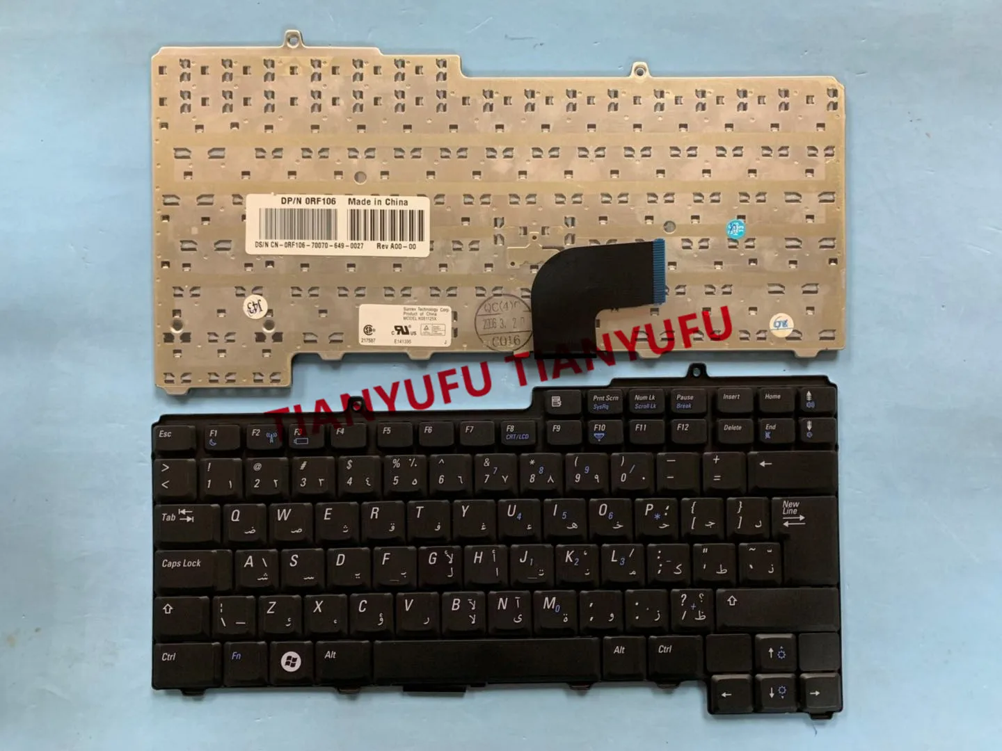 Клавиатура для ноутбука DELL Latitude D520 D530 0RF106 Арабская черная клавиатура AR |