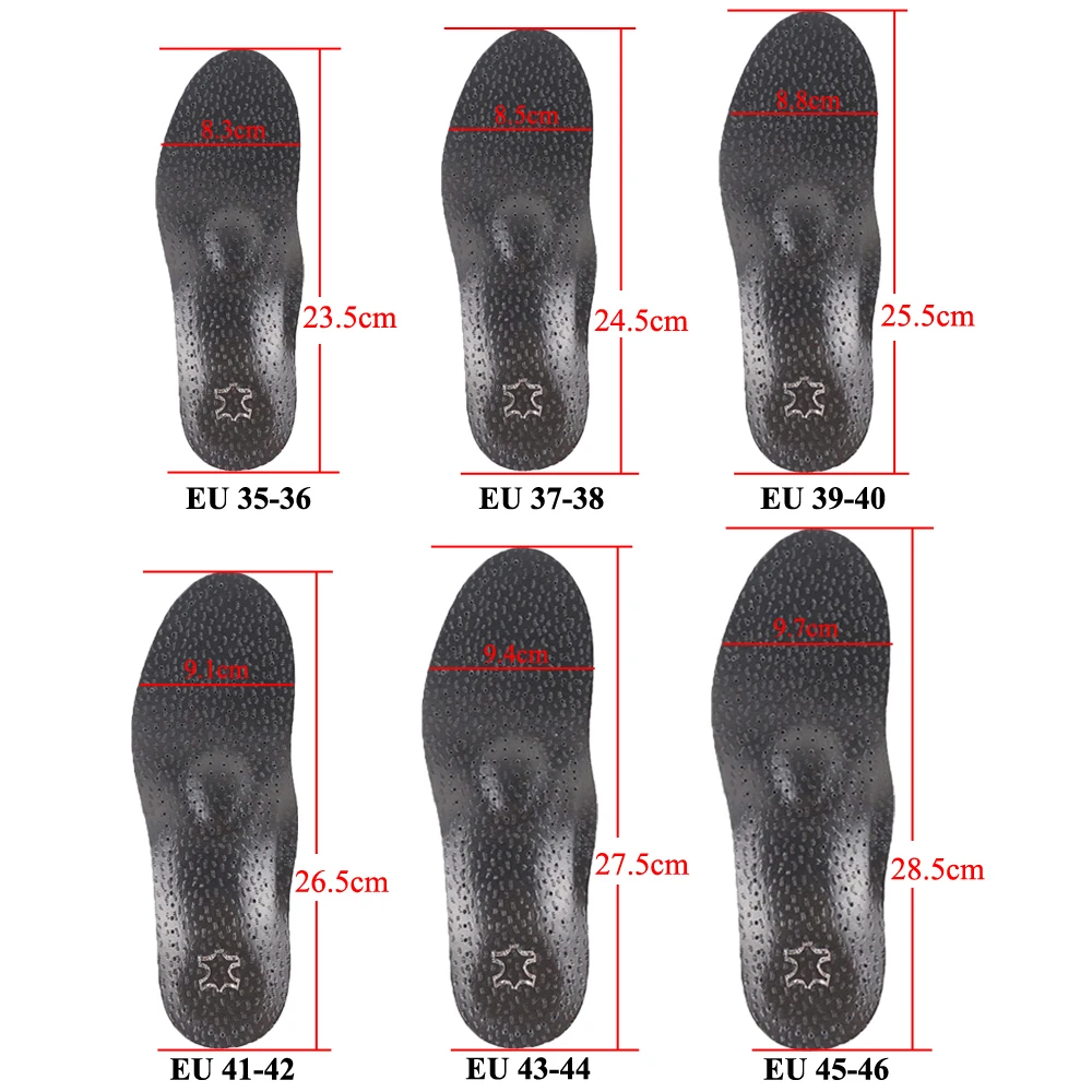 Leather Orthotics Insole For Shoes Sole Flat Foot Arch Support Varus Valgus O/X Leg Orthopedic Full/Half Shoe Pads Unisex