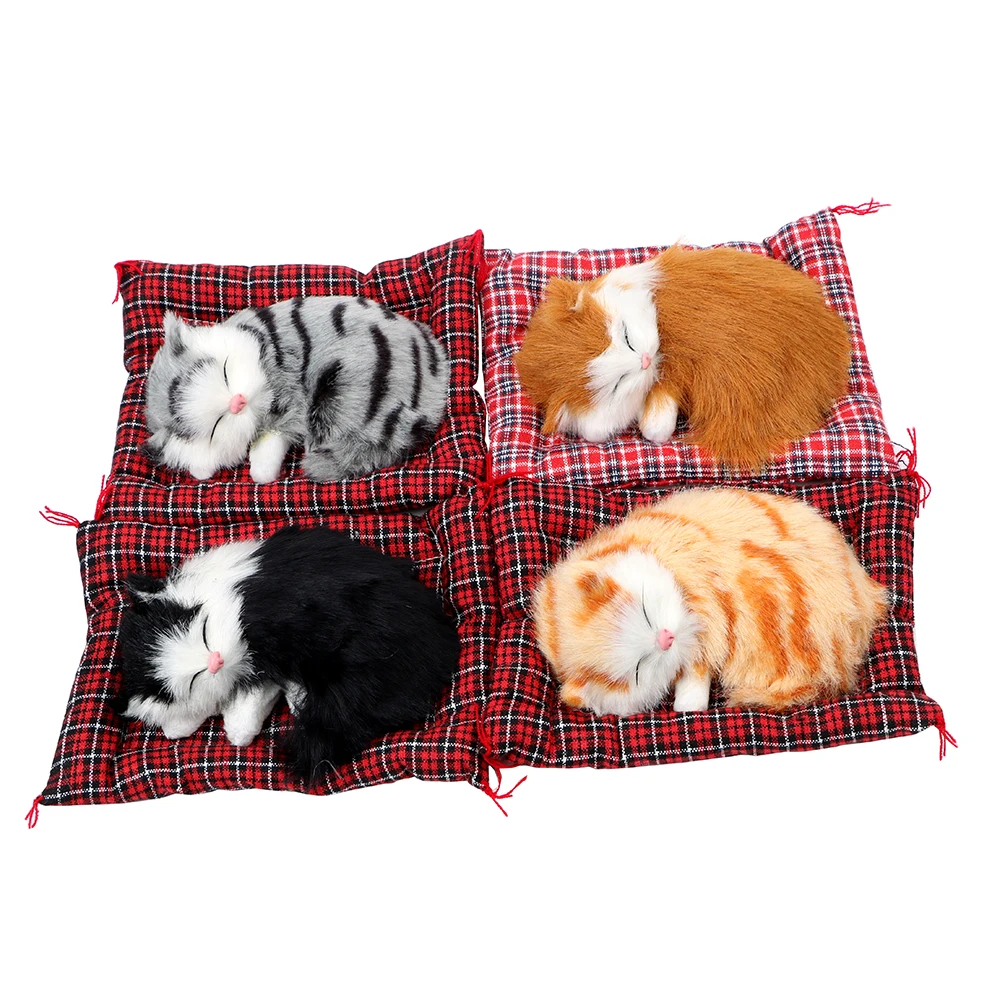 Милая имитация спящих кошек украшение приборной панели прекрасные плюшевые