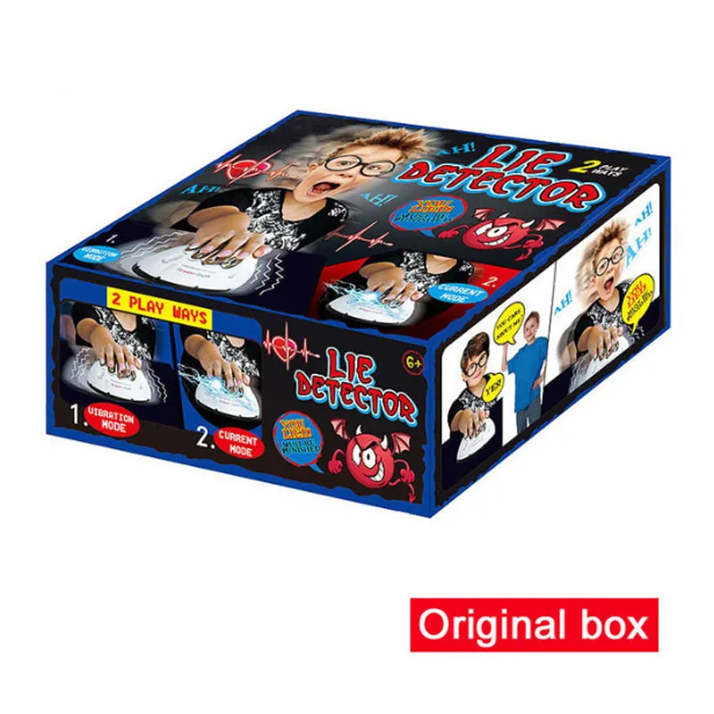 Original box Полиграф, тест, хитрый, смешной, регулируемый, для взрослых, микро, электрический, детектор лжи, шокирующий, лжец, истина, вечерние, игровые консоли, подарки, игрушка - Цвет: Original box