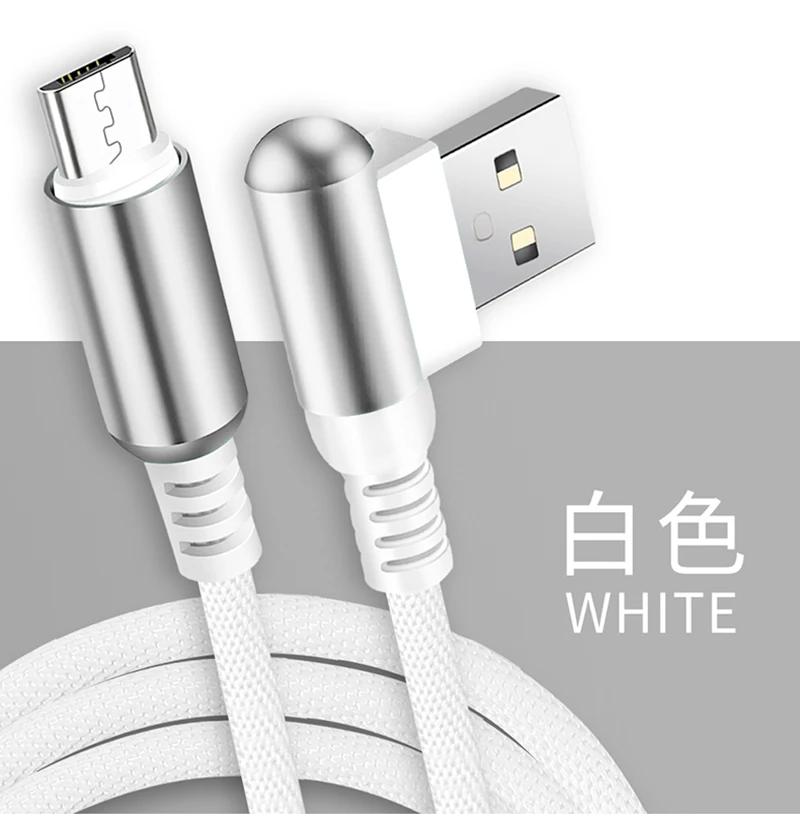 NOHON Bullet USB кабель для передачи данных для Apple Android type-C 90 градусов кабель для быстрой зарядки 2.4A для iPhone 11 Pro Max samsung S10