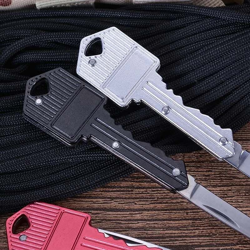 Mini Key Knife Letter Camp Outdoor Keyring Ring Keychain Fold Open Opener Pocket Package Survive Gadget Multi Tool Blade Box Kit |