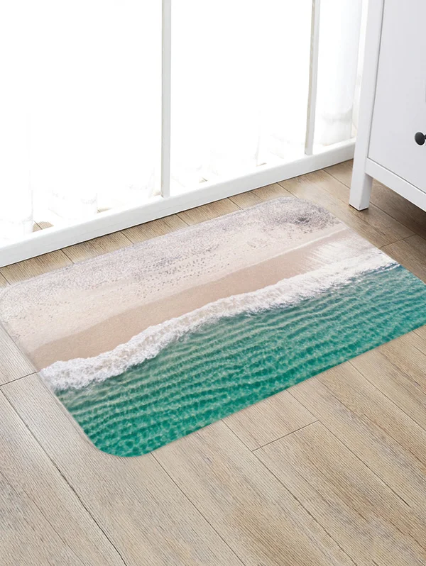 Напольный коврик 60x180 см с рисунком морского пляжа 3D-принтом для прихожей