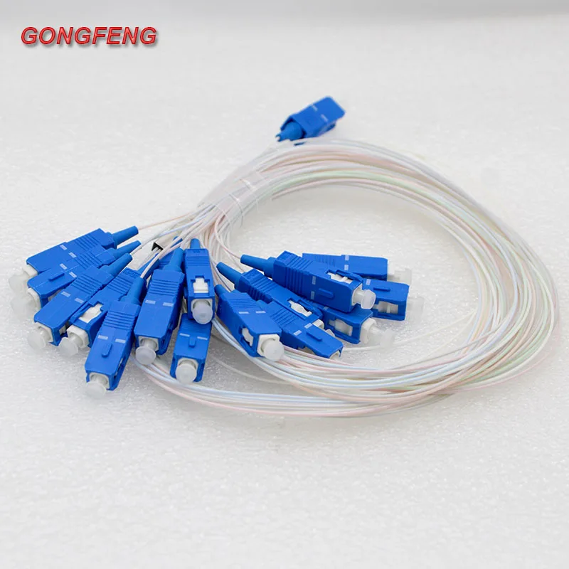 30Pcs New 0.9mm Mini PLC Optical Fiber Splitter SC/UPC/APC1:16 Single Mode Differential Fiber Optical Splitter Special Wholesale
