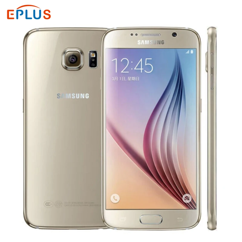 ЕС Версия samsung Galaxy S6 G920F 3 ГБ 32 ГБ мобильный телефон Exynos 7420 5," NFC 16MP отпечаток пальца 4G LTE телефон