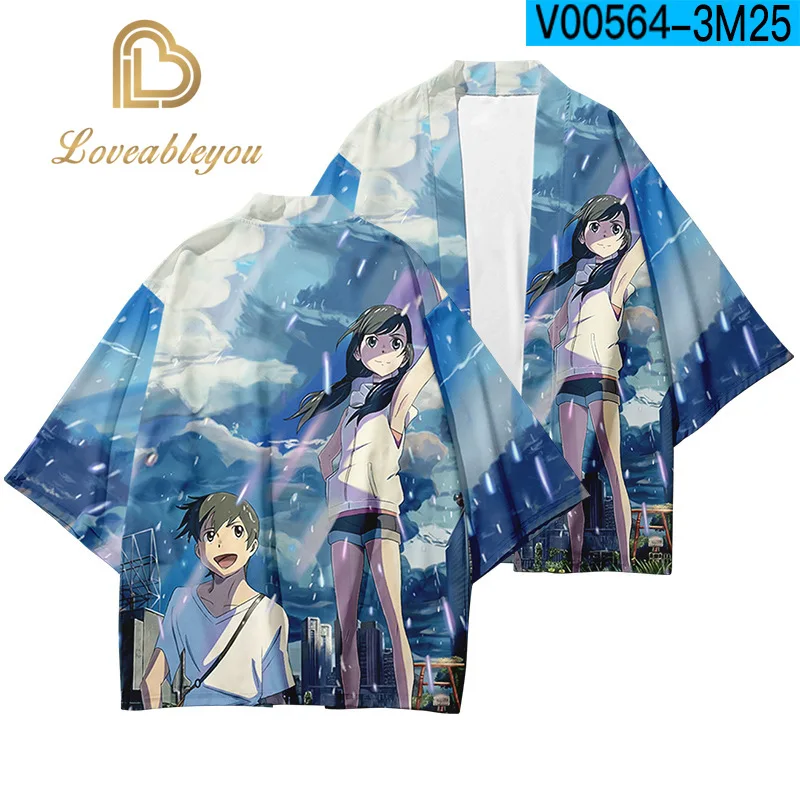 

Anime Tenki no Ko Weathering with you Cosplay Kimono Costumes Amano Hina Japanese Clothing