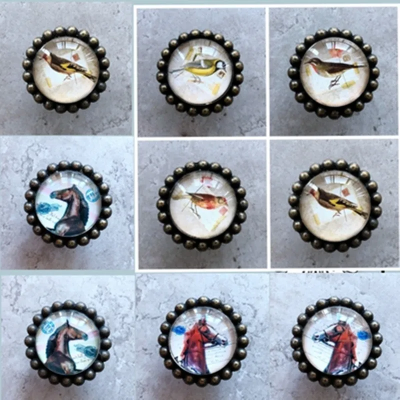 Две птицы-ручки для ящиков винтажные дверная ручка шкафа &quotсделай сам&quot