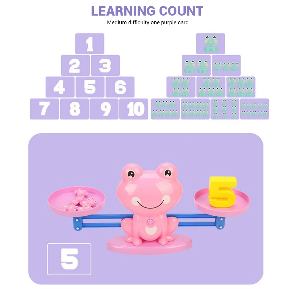 Милая лягушка весы математическая игра дети просвещение цифровое сложение и