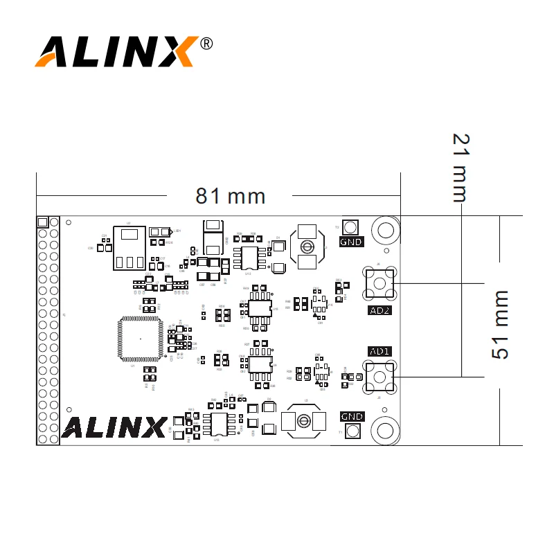 ALINX AN9238: двухканальный 12 бит AD Модуль для FPGA доска 65 Мбит/с 10MV |